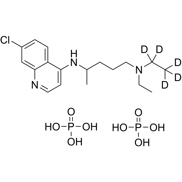 Chloroquine-d<sub>5</sub> diphosphate Chemical Structure