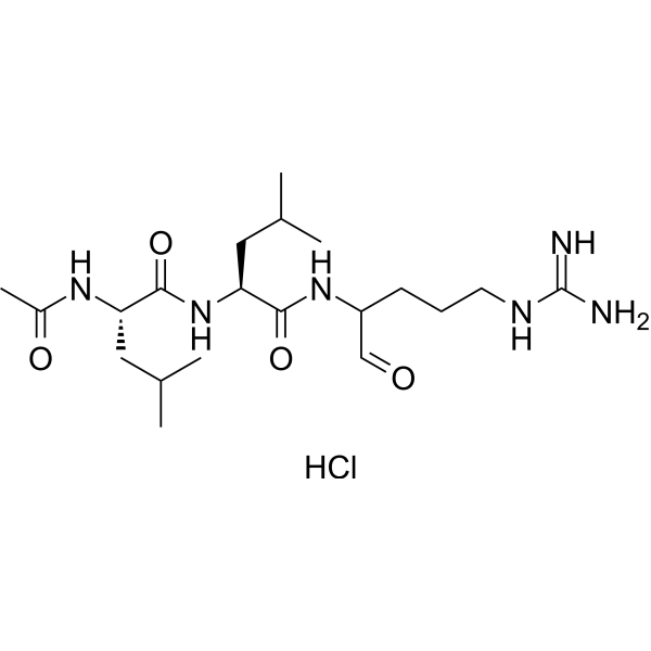 Leupeptin Ac-LL hydrochloride Chemical Structure