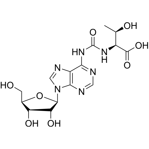 N6-Threonylcarbamoyladenosine Chemical Structure