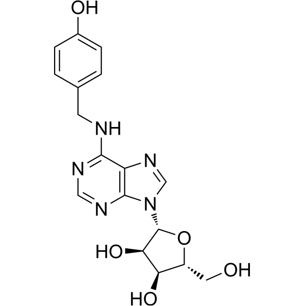N6-(4-Hydroxybenzyl)adenosine Chemical Structure