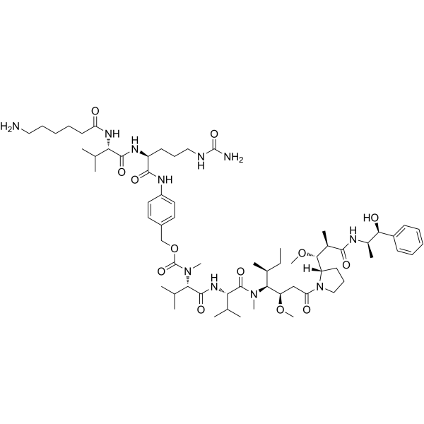 Aminocaproyl-Val-Cit-PABC-MMAE Chemical Structure