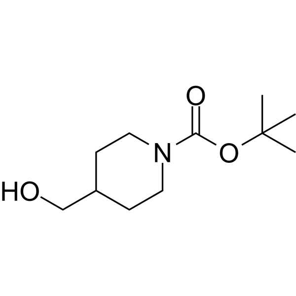 N-Boc-4-piperidinemethanol Chemical Structure