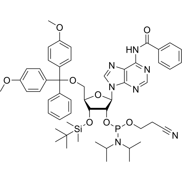 3'-TBDMS-Bz-rA Phosphoramidite Chemical Structure