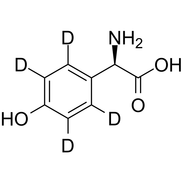 D-4-Hydroxyphenylglycine-d4 Chemical Structure