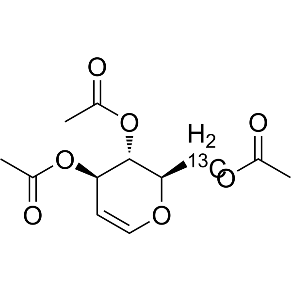 3,4,6-Tri-O-acetyl-D-glucal-13C-2 Chemical Structure