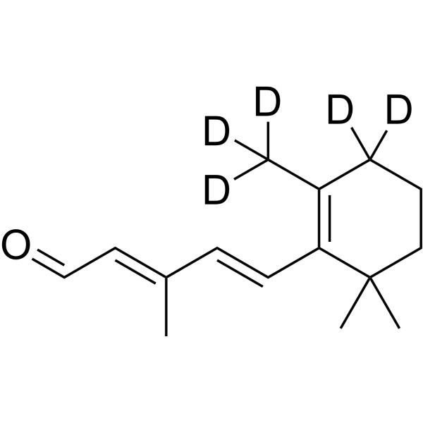 (7E,9E)-β-Ionylideneacetaldehyde-d<sub>5</sub> Chemical Structure
