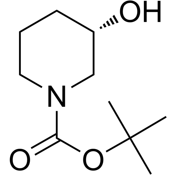 (S)-1-Boc-3-hydroxypiperidine Chemical Structure