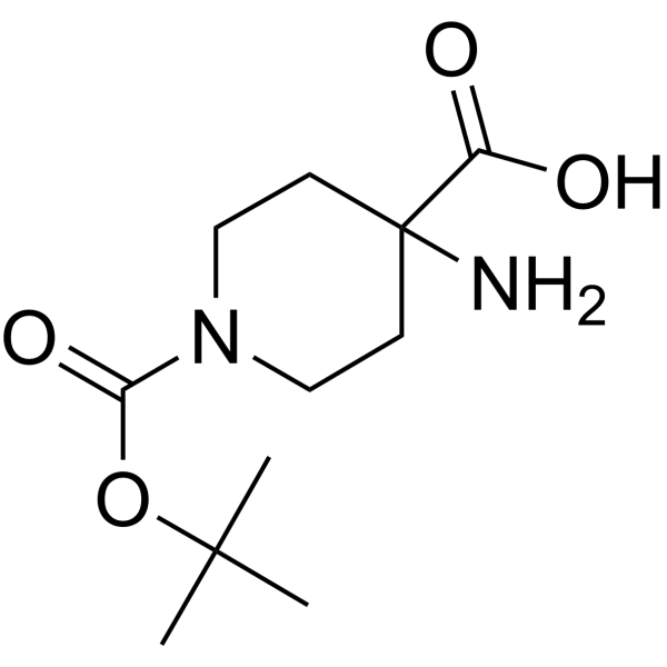 4-Amino-1-Boc-piperidine-4-carboxylic acid Chemical Structure