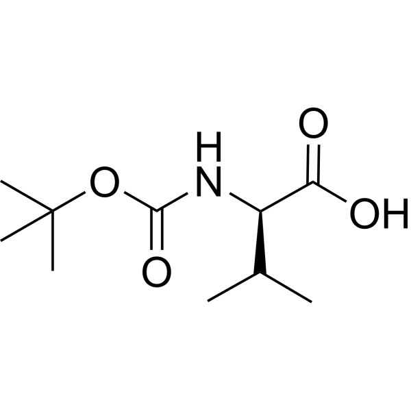 tert-Butoxycarbonyl-D-valine Chemical Structure