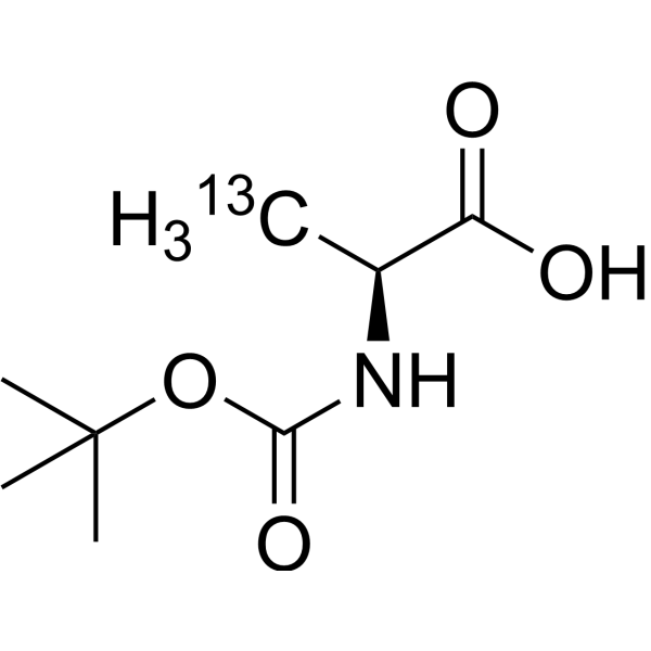 Boc-L-Ala-OH-3-13C Chemical Structure