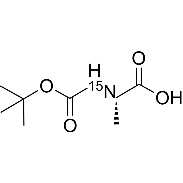Boc-L-Ala-OH-<sup>15</sup>N Chemical Structure