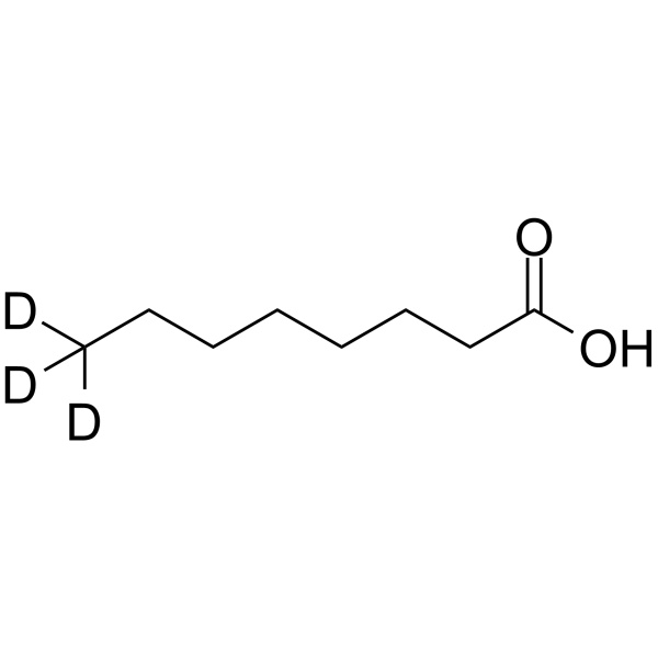Octanoic acid-d<sub>3</sub> Chemical Structure