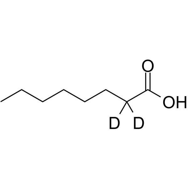 Octanoic acid-d<sub>2</sub> Chemical Structure
