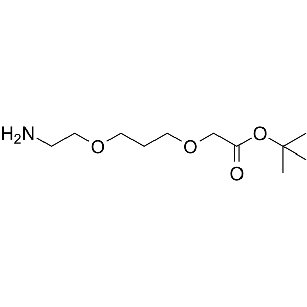 NH2-PEG2-CH2-Boc Chemical Structure