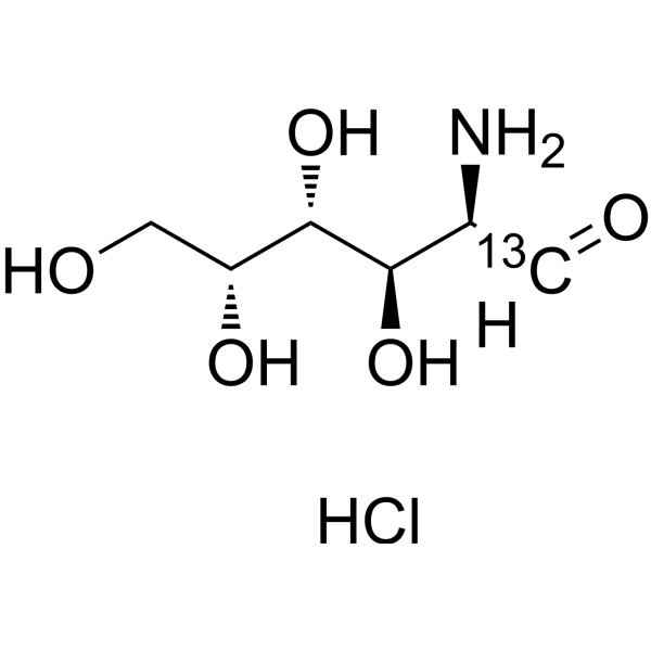 D(+)-Galactosamine-<sup>13</sup>C hydrochloride Chemical Structure