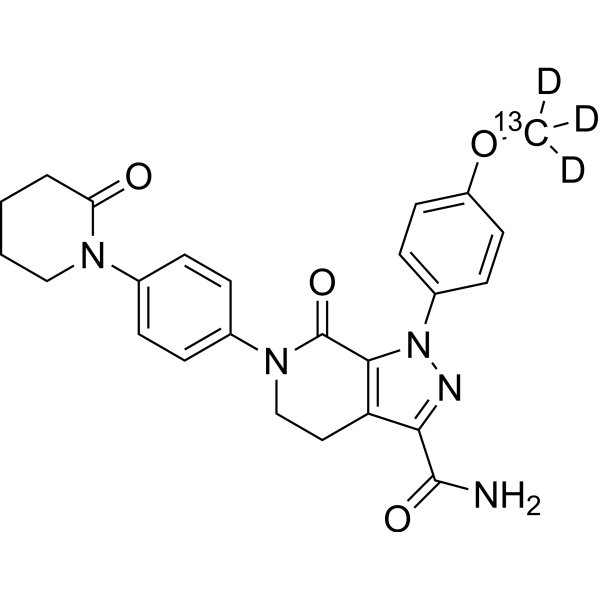 Apixaban-13C,d3 Chemical Structure