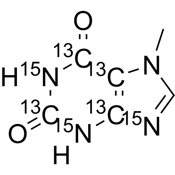3-Methylxanthine-13C4,15N3 Chemical Structure