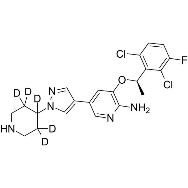 Crizotinib-d<sub>5</sub> Chemical Structure