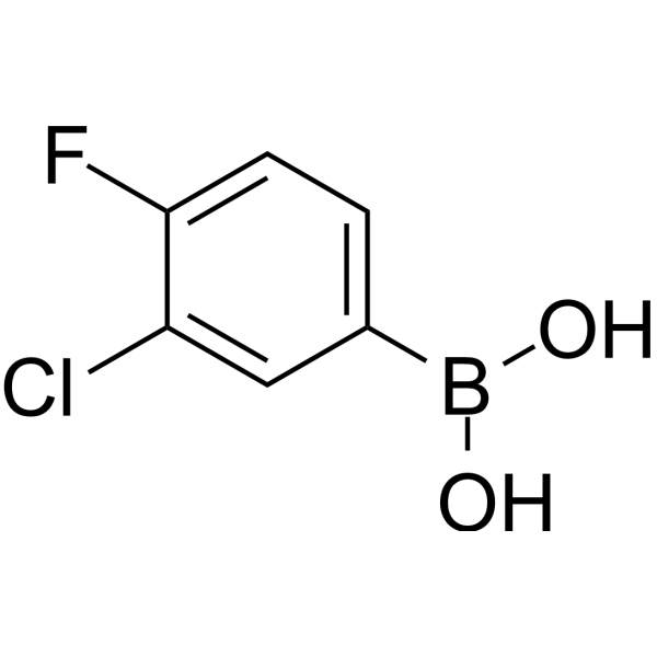 3-Chloro-4-fluorophenylboronic acid Chemical Structure