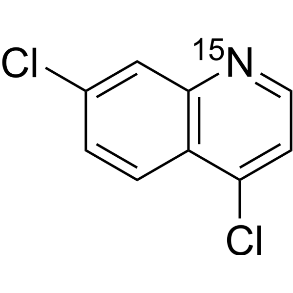 4,7-Dichloroquinoline-<sup>15</sup>N Chemical Structure