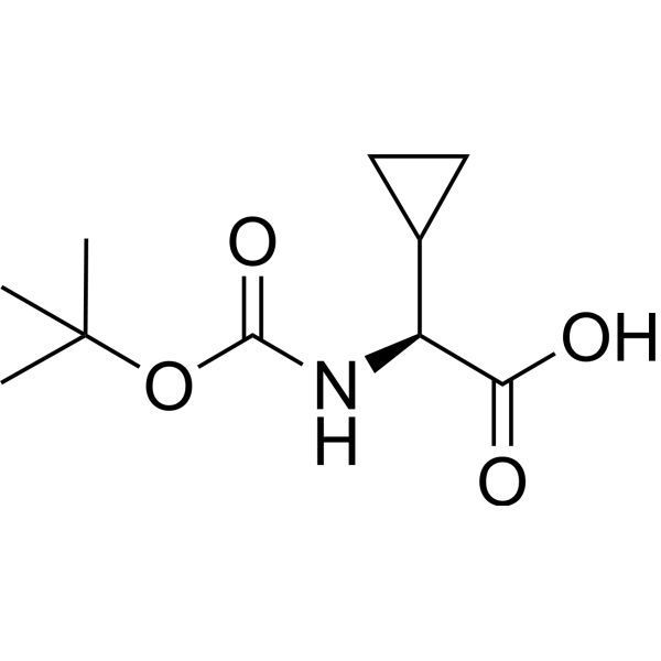 (S)-Butoxycarbonylamino-cyclopropyl-acetic acid Chemical Structure