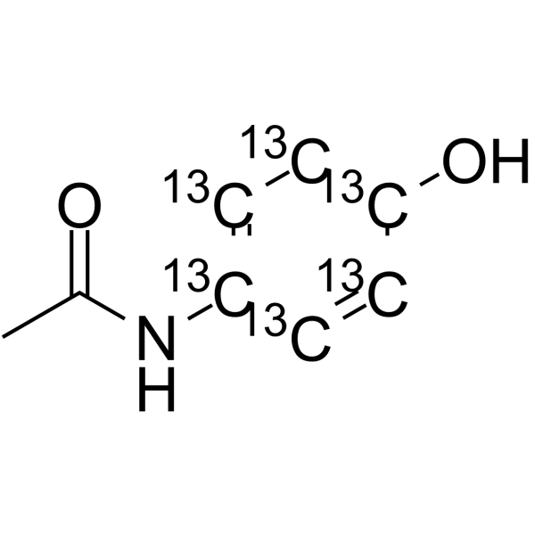 Acetaminophen-13C6 Chemical Structure