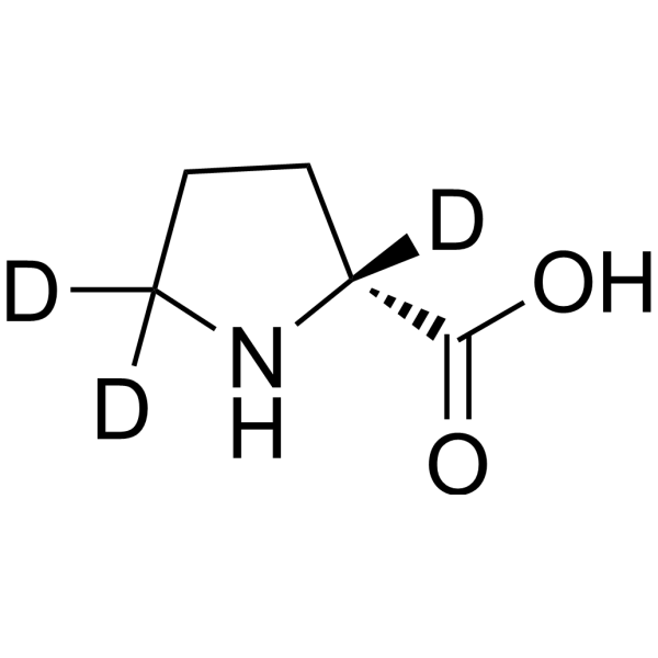 (R)-Pyrrolidine-2-carboxylic acid-d3 Chemical Structure