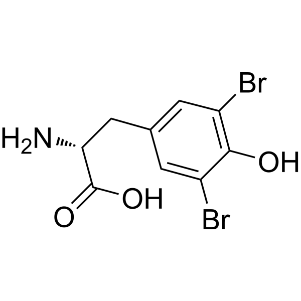 3,5-Dibromo-D-tyrosine Chemical Structure