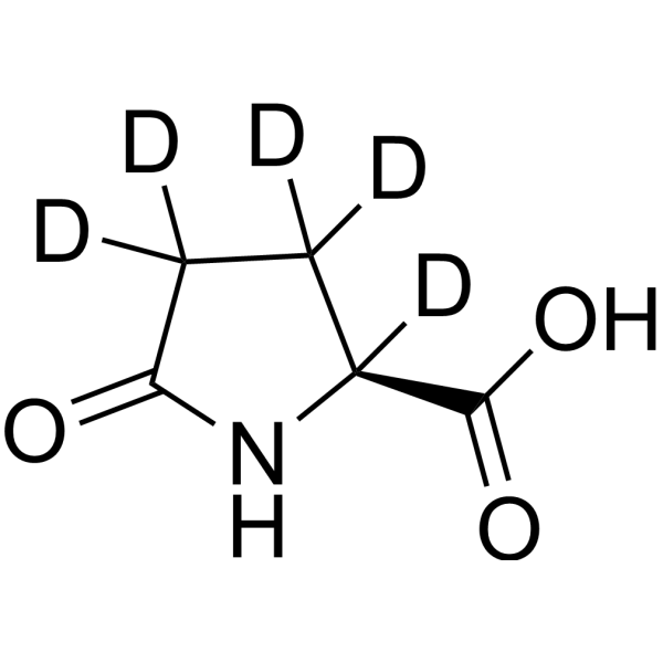 L-Pyroglutamic acid-d<sub>5</sub> Chemical Structure