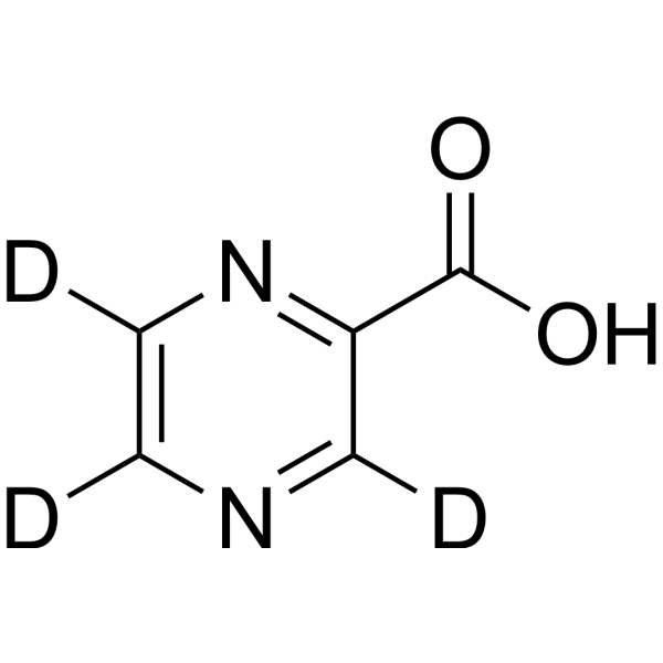Pyrazinecarboxylic acid-d<sub>3</sub> Chemical Structure