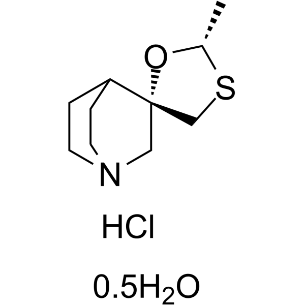 (+)-Cevimeline hydrochloride hemihydrate Chemical Structure