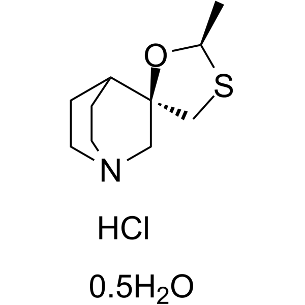 (-)-Cevimeline hydrochloride hemihydrate Chemical Structure