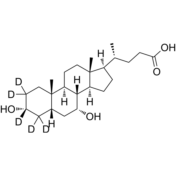 Chenodeoxycholic acid-d5 Chemical Structure