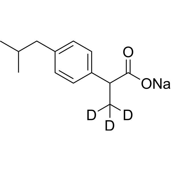 Ibuprofen-d<sub>3</sub> sodium Chemical Structure