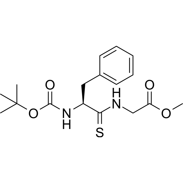 Glycine, N-[(1,1-dimethylethoxy)carbonyl]thio-L-phenylalanyl-, methyl ester Chemical Structure