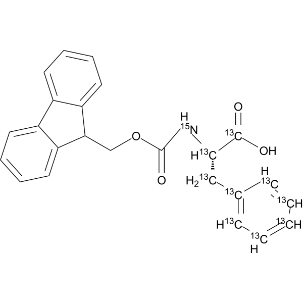 Fmoc-Phe-OH-13C9,15N Chemical Structure