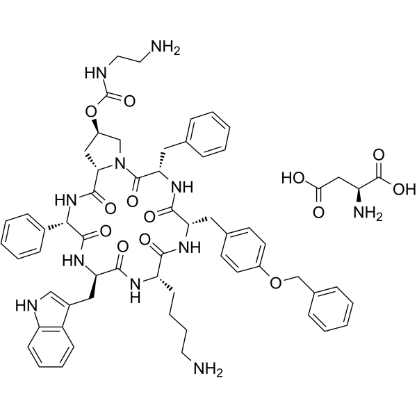 Pasireotide L-aspartate salt Chemical Structure