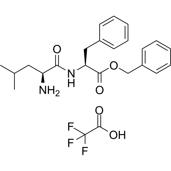 Benzyl L-leucyl-L-phenylalaninate TFA Chemical Structure