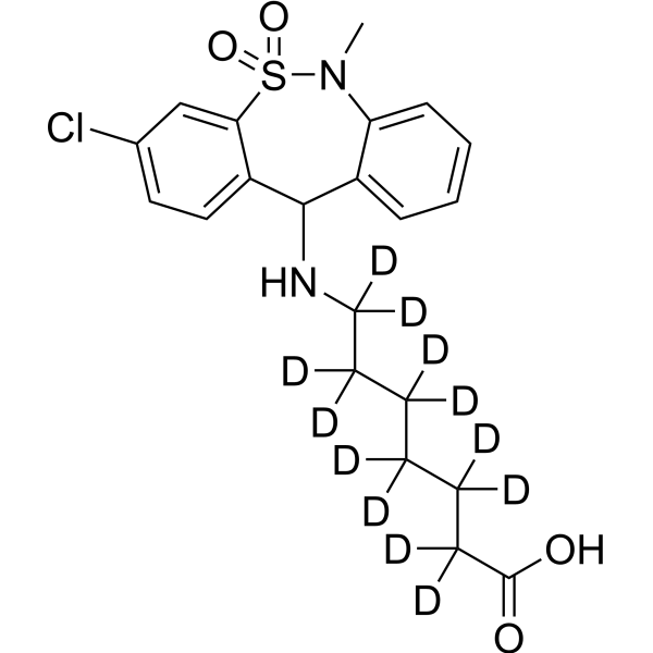 Tianeptine-d<sub>12</sub> Chemical Structure