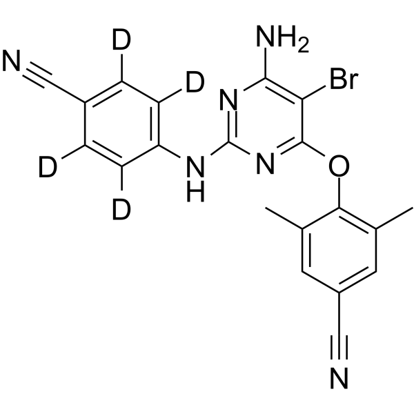 Etravirine-d<sub>4</sub> Chemical Structure