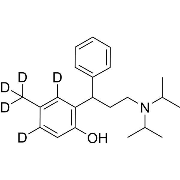 (Rac)-Tolterodine-d<sub>5</sub> Chemical Structure