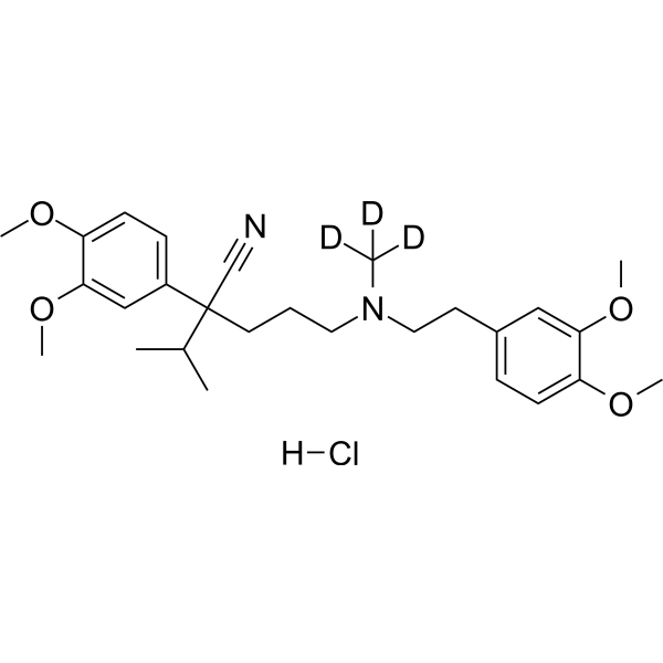Verapamil-d<sub>3</sub> hydrochloride Chemical Structure