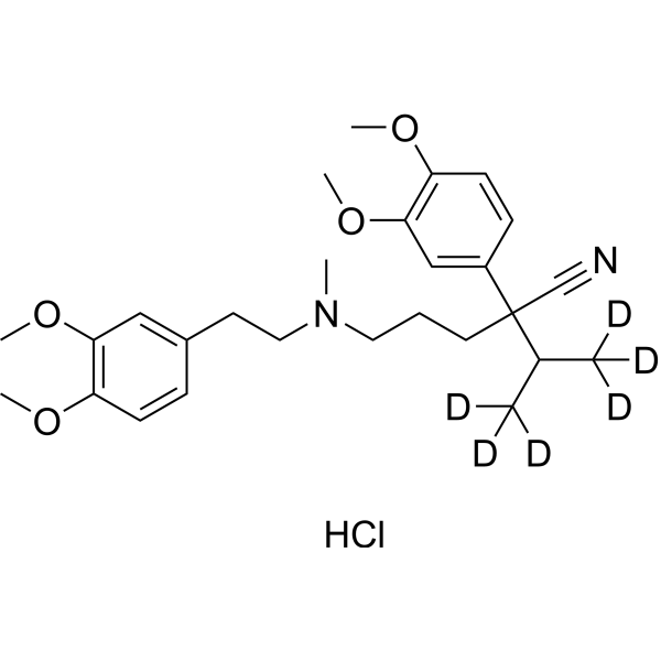 Verapamil-d<sub>6</sub> hydrochloride Chemical Structure