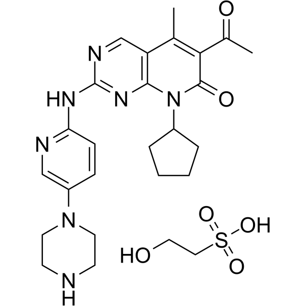 Palbociclib isethionate Chemical Structure