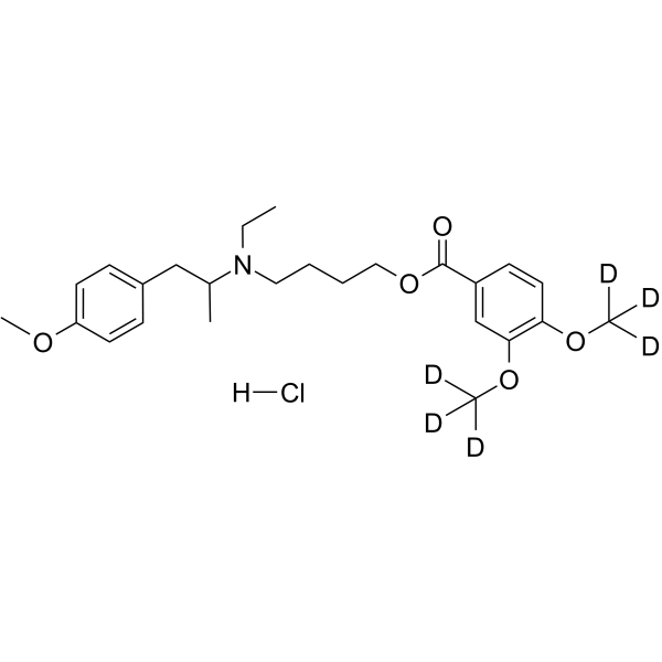 Mebeverine D6 Hydrochloride Chemical Structure