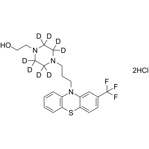 Fluphenazine-d<sub>8</sub> dihydrochloride Chemical Structure