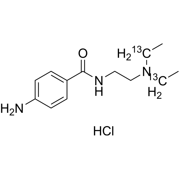 Procainamide-<sup>13</sup>C<sub>2</sub> hydrochloride Chemical Structure