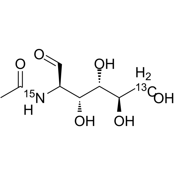 N-Acetyl-D-glucosamine-13C,15N-1 Chemical Structure