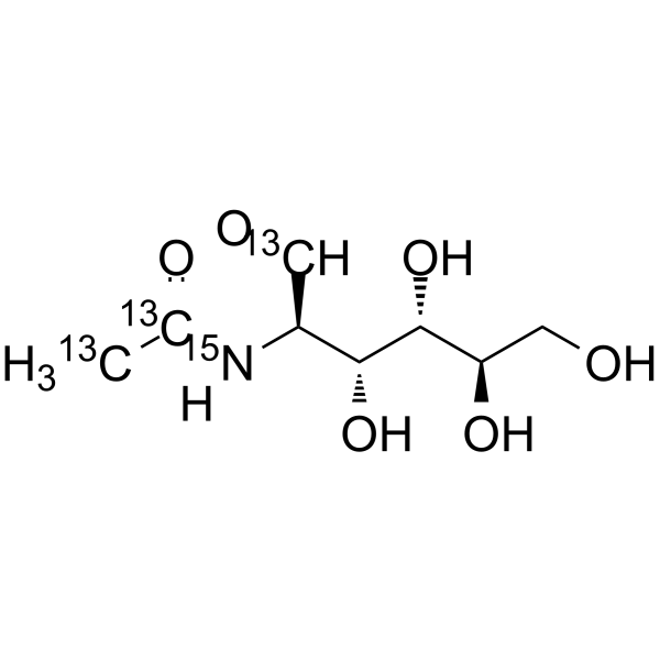 N-Acetyl-D-glucosamine-13C3,15N Chemical Structure