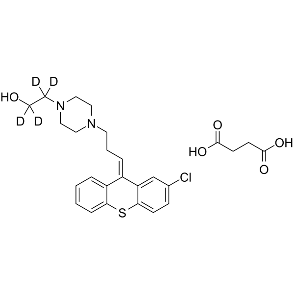 Zuclopenthixol-d<sub>4</sub> succinate Chemical Structure